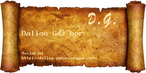 Dallos Gábor névjegykártya